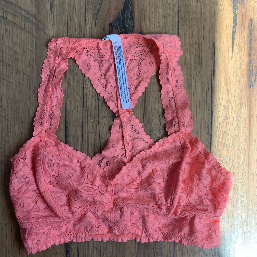 Coral Lace Free People Bralette